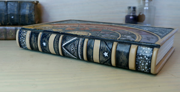 Handpainted Leather Journal - The Zodiac