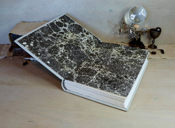 Handpainted Leather Journal, One of a Kind blank book on astrology - The Ancient Times